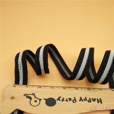 【群越現貨供應1.0公分斜紋彩條松緊帶服裝鞋帽飾品DIY配飾彈力帶QY-CTXWSJ】義烏市群越電子商務商行 - 產品庫