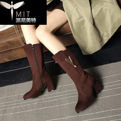 秋中筒靴粗跟大碼靴子跟短靴女尖頭小碼馬丁靴子 派尼美特馬丁靴型號(hào)【價(jià)格 圖片 品牌 報(bào)價(jià)】-蘇寧易購(gòu)派尼美特服飾鞋帽專營(yíng)店