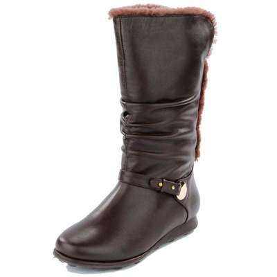 ST.CHIC琪珂 都市時尚牛皮女士中靴C21F45307D 咖啡色 36碼【報價、價格、評測、參數】_靴子_女鞋_服裝鞋帽_蘇寧易購觸屏版